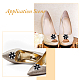 Hobbiesay 2pcs clips de hebilla de zapato de aleación de tono platino desmontables ALRI-HY0001-02C-7