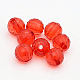 Faceted Round Transparent Acrylic Beads TACR-P053-8mm-25H-1