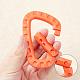 SUPERFINDINGS 20Pcs 4 Colors Plastic Carabiner Keychain TOOL-FH0001-20-3