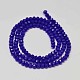 Opaque Solid Color Faceted Crystal Glass Rondelle Beads Strands X-EGLA-F045A-03-2