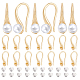 BENECREAT 30Pcs 18K Real Gold Plated Brass French Earring Hooks Ear Wires with Loop Brass Earwire Connector with 30Pcs Ear Nuts for DIY Earring Jewelry Making KK-BC0012-09-1