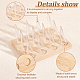 FINGERINSPIRE 12 pcs Clear Acrylic Ring Cone Acrylic Finger Ring Display Stands 6.3x4.53x2.76inch Ring Finger Display Stand with Bamboo Base Cone Shape Acrylic Ring Display Ring Organizer Holder RDIS-WH0002-17-4