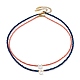 (vendita di fabbrica di feste di gioielli) insiemi di collane con pendente a lettera di conchiglia naturale NJEW-JN03303-05-1