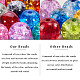 PandaHall Elite 15 Color Crackle Glass Beads CCG-PH0003-03-5