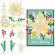 BENECREAT 8pcs Christmas Flowers Hot Foil Plate DIY-WH0280-097-1