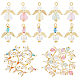 PH PandaHall 30Pcs Angel Wings Pendant 2 Styles Acrylic Angel Wing Charm Angel Wings Jewelry Tibetan Style Guardian Pendants for DIY Keychain Necklace Craft Party Favor Wedding Jewelry Making OACR-PH0001-97-1