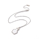 Сублимация пустой алюминиевый кулон ожерелье NJEW-E020-02P-02-3