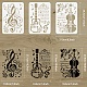FINGERINSPIRE 3PCS Music Notes Stencil 8.3x11.7 inch Plastic PET Stencil Sets Guitar Template Cello Stencil Notes Stencil Musical Score Template Large Stencil for Furniture Wall Floor DIY-WH0394-0052-2