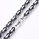 201 Stainless Steel Byzantine Chain Necklaces NJEW-O102-18PB-2