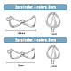 SUPERFINDINGS 16Pcs 8 Style Rack Plating Brass Clip-on Earring Findings KK-FH0005-37-2