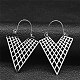 304 Stainless Steel Hollow Triangle Hoop Earring EJEW-Q789-07P-1