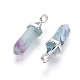 Natural Fluorite Double Terminated Pointed Pendants X-G-F295-05I-2