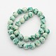 Chapelets de perles de jade blanc océan blanc naturel G-F188-10mm-01-2