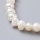 Natürliche Süßwasserperlen Perlen Armbänder X-BJEW-JB04618-2