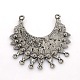 Antique Silver Tone Alloy Rhinestone Chandelier Components Links RB-J308-01AS-2