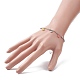 Éclats de quartz synthétique craquelé et 304 bracelet à breloques en acier inoxydable pour femme BJEW-JB09331-3