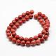 Chapelets de perles en jaspe rouge naturel G-E375-10mm-03-3