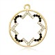 Plaqué anneau d'or alliage pendentifs en strass PALLOY-J611-01G-1