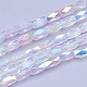 Electroplate Transparent Glass Beads Strands EGLA-E046-C01-1