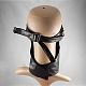 Punk PU Leather Stainless Steel Ball Mouth Cover AJEW-O015-06-5