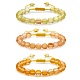 3pcs bracelets de perles tressées rondes en pierre de lune synthétique BJEW-SW00061-03-1