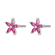 Cubic Zirconia Flower Stud Earrings FY1254-10-1