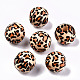 Printed Natural Wooden Beads WOOD-R270-05-1