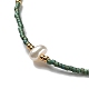 Glass Imitation Pearl & Seed Braided Bead Bracelets WO2637-16-2