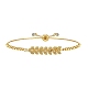 Brass Micro Pave Cubic Zirconia Bracelets for Women PW-WG55481-05-1