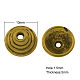 Tibetischen Stil Schmuck Perlen Kappen TIBE-A1804-AG-NR-1