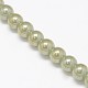 Galvanisieren Nachahmung Jade Glas runde Perlen Stränge EGLA-F037-8mm-M-2
