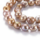 Naturales keshi abalorios de perlas hebras PEAR-S019-07A-4