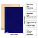 ジュエリー植毛織物  自己粘着性の布地  ブルー  40x28.9~29cm  12シート/セット TOOL-BC0001-75G-2