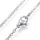 304 Stainless Steel Pendant Necklaces STAS-D162-12E-2