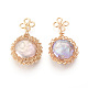 Pendentifs perle keshi perle baroque naturelle PALLOY-JF00422-02-2
