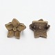 Antique Bronze Tibetan Style Flower Slide Charms X-TIBE-A124574-AB-FF-2