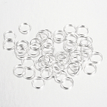 Ferro anelli di salto aperto, argento, 10x1.0mm, 18 gauge, diametro interno: 8mm, circa 5600pcs/1000g