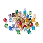 Imitation Austrian Crystal Beads, Grade AAA, Faceted, Cube, Mixed Color, 8x8x8mm(size within the error range of 0.5~1mm), Hole: 0.9~1.6mm