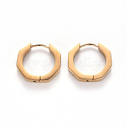 Серьги-кольца Huggie Hoop из нержавеющей стали 304 с вакуумным покрытием PVD STAS-S103-25G