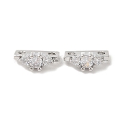 Латунный микро pave прозрачный кубик циркония подвески KK-P239-16P