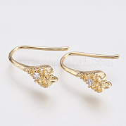 Brass Earring Hooks KK-T029-107G