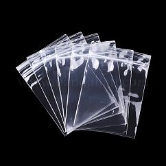 Bolsas con cierre de cremallera de polipropileno, sello superior, bolsas resellables, bolsa autoadhesiva, Rectángulo, Claro, 9.8x7 cm, espesor unilateral: 2 mil (0.05 mm), medida interior: 8.5x7 cm