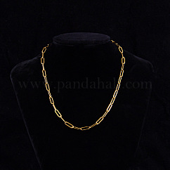 Collane con catene a forma di graffetta unisex in acciaio inossidabile 304 da 4 mm