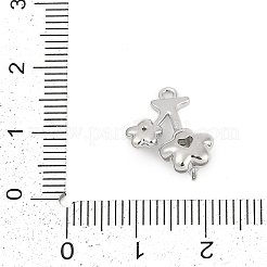 Pendentifs avec zircon cubiques à micro-pavés en laiton&nbsp;LS-ZIRC-P122-03C-P