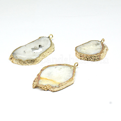 Colgantes rebanada geoda de ágata natural druzy&nbsp;G-L461-04B