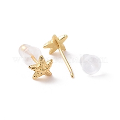 Orecchini a bottone con stella marina in ottone da donna&nbsp;KK-A166-04G