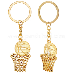 2 x Schlüsselanhänger mit Basketball-Anhänger aus Legierung&nbsp;KEYC-SC0001-95G