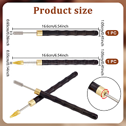 2 penna a olio con bordo in pelle in acciaio inossidabile da 2 stili&nbsp;TOOL-NB0002-29B