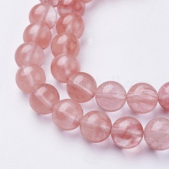 Chapelets de perles en verre de quartz de cerise&nbsp;GSR10mmC054
