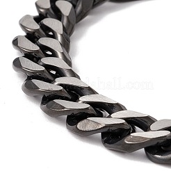 Pulsera de cadena de eslabones de acero inoxidable 304 con revestimiento iónico (IP) para hombres y mujeres&nbsp;BJEW-B063-01B